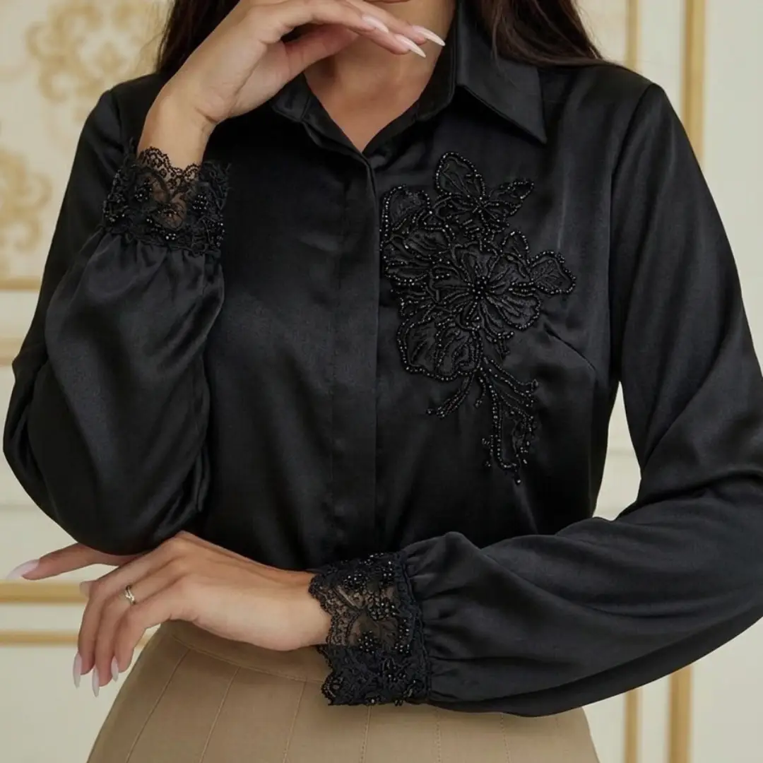 شومیز ساتن سیلک ترک زنانه